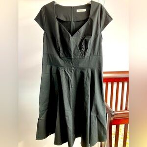 Bbonline Dress Women’s Dress, Size 2XL, Black, V Neck, Capped Sleeves